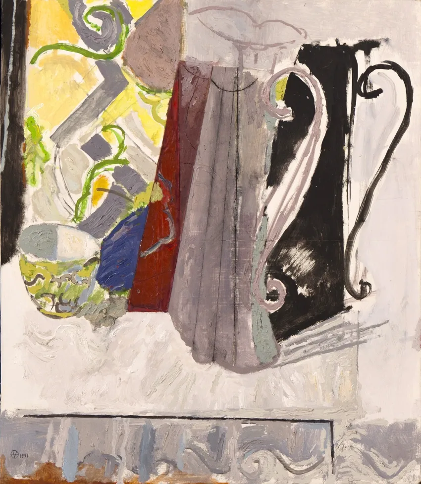 Still-life with Pewter Coffee Pot and Vase