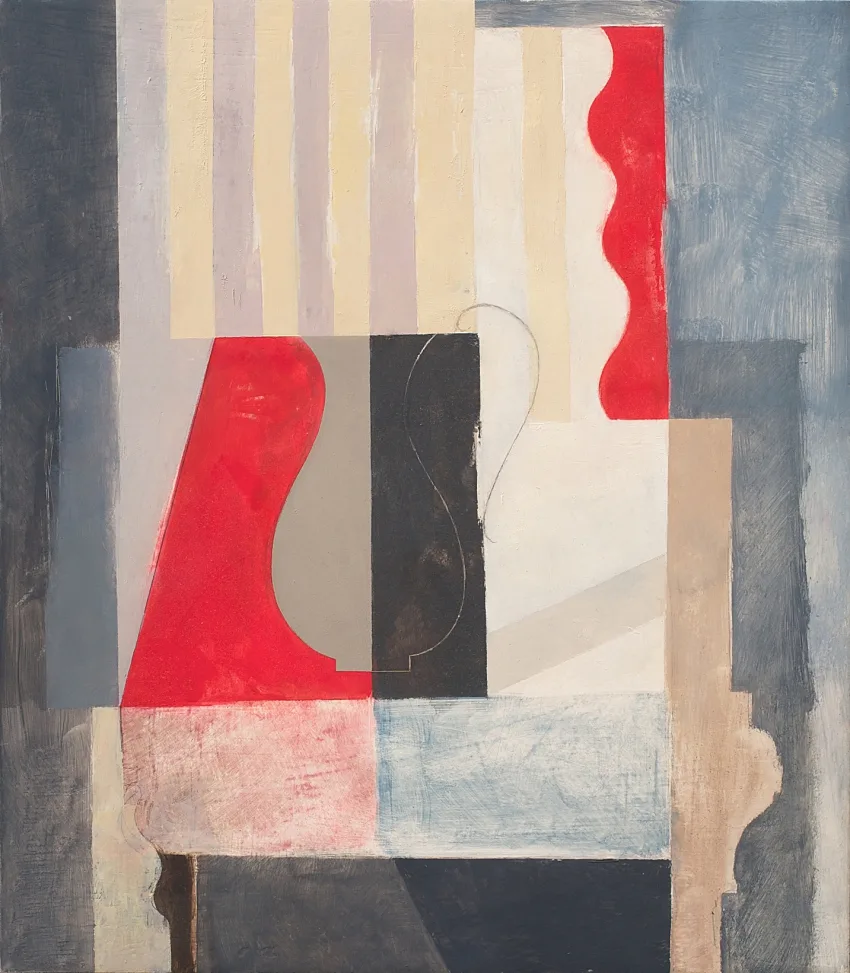 Study for Still-life with Red Cloth and Patterned Drapery
