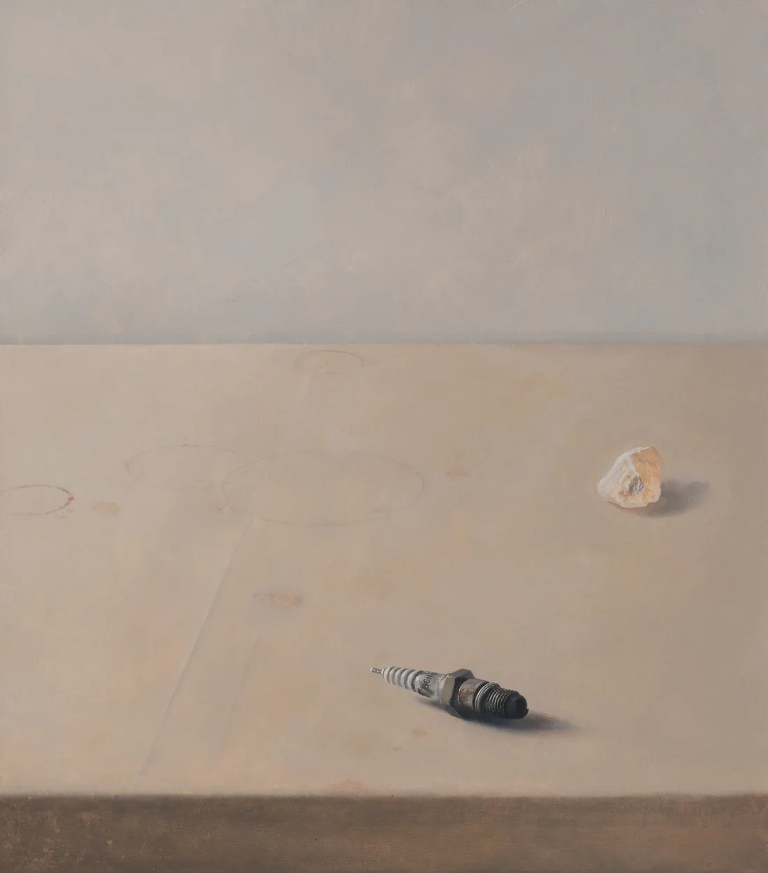 Still-life with Sparkplug & Crystalline Damar Resin