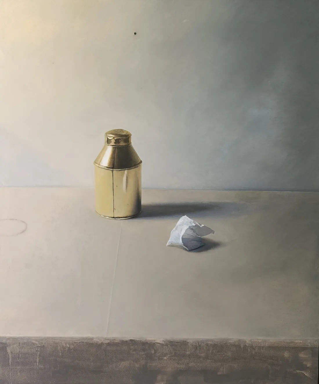 Still-life with Brass Caddy & Tissue Paper